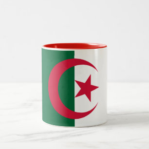 Patriotische algerische Flagge Zweifarbige Tasse