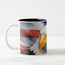 Patriotische American Flag Bald Eagle Coffee Tasse