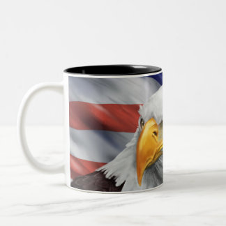 Patriotische American Flag Bald Eagle Coffee Tasse
