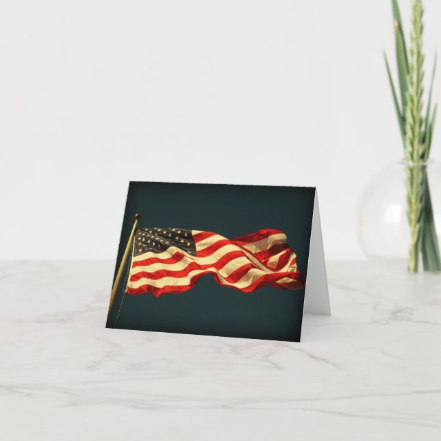 Patriotische American Flag Note Card Karte (Vorderseite)