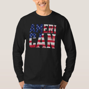 Patriotische AmeriCAN-Grunge-US-Flagge T-Shirt