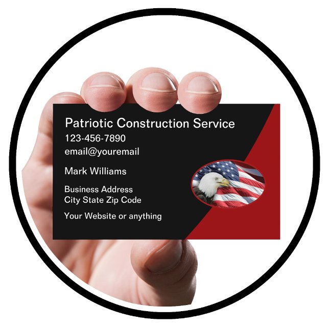 Patriotische American Theme Business Cards Visitenkarte (Von Creator hochgeladen)