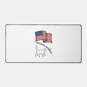 Patriotische American Wirehair Katze Vintage Desig Schreibtischunterlage
