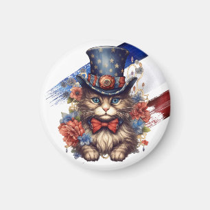 Patriotische Americana-Katze Magnet