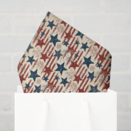 Patriotische Americana USA Feuerwerk Sterne 4. Jul Seidenpapier