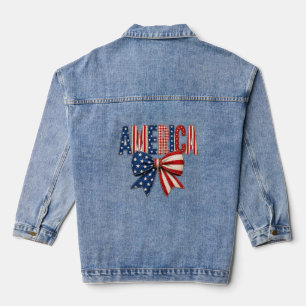 Patriotische Amerika-Denimjacke Jeansjacke