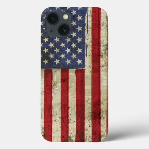 Patriotische Amerika-Schmutz-Flagge iPhone 13 Hülle
