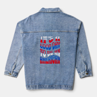 Patriotische Amerikaner Red White & Blue Jeansjacke