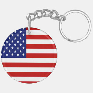 Patriotische Amerikaner und Texas-Fahnen Schlüsselanhänger