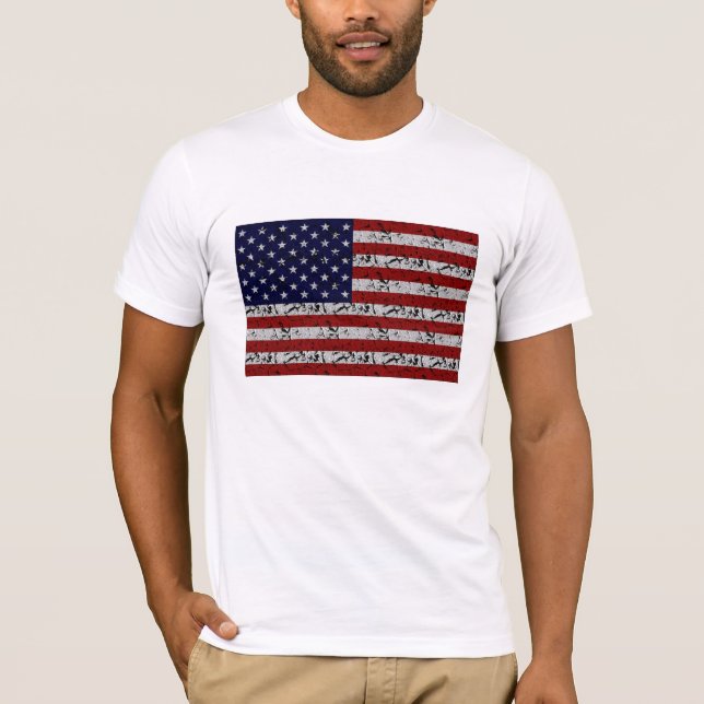Patriotische Amerikaner USA-Flagge von Vereinigten T-Shirt (Vorderseite)