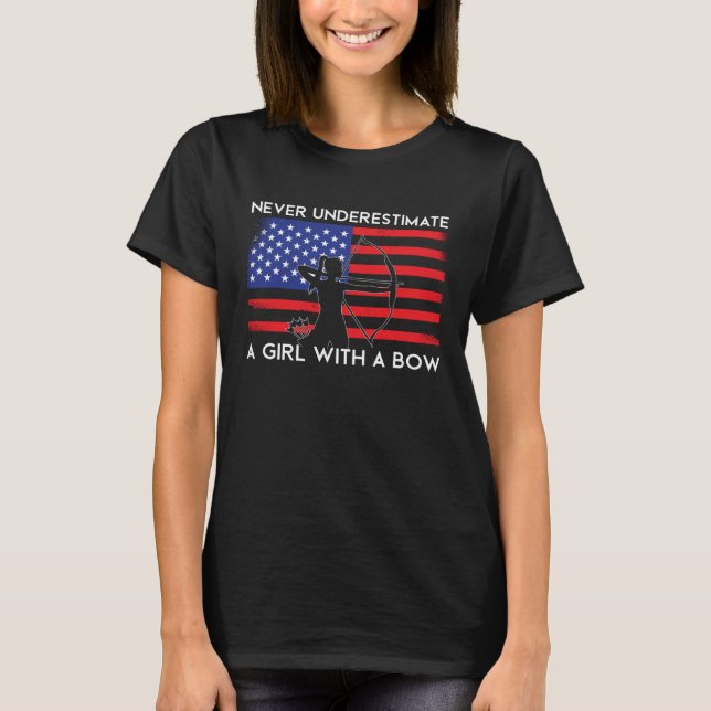 Patriotische Amerikanerin Archer T-Shirt (Vorderseite)