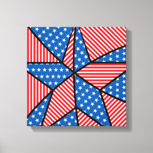 Patriotische Amerikanerin Leinwanddruck