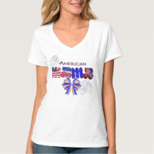 Patriotische Amerikanerin Mama Red White & Blue