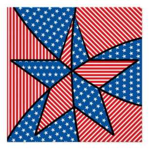 Patriotische Amerikanerin Poster