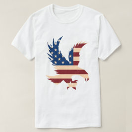 Patriotische amerikanische Adlerflagge Silhouette T-Shirt