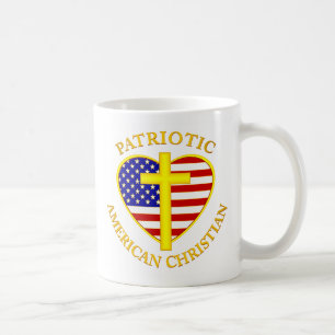Patriotische amerikanische christliche kaffeetasse