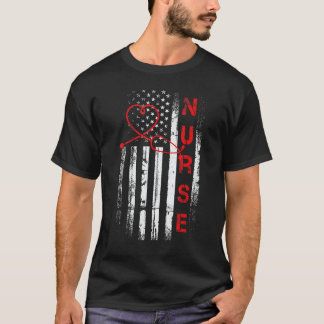 Patriotische amerikanische examinierte Krankenschw T-Shirt