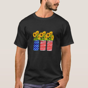Patriotische amerikanische Fahne Mason Jars mit So T-Shirt