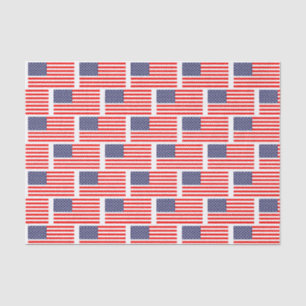 Patriotische amerikanische Fahnenpapiere Seidenpapier