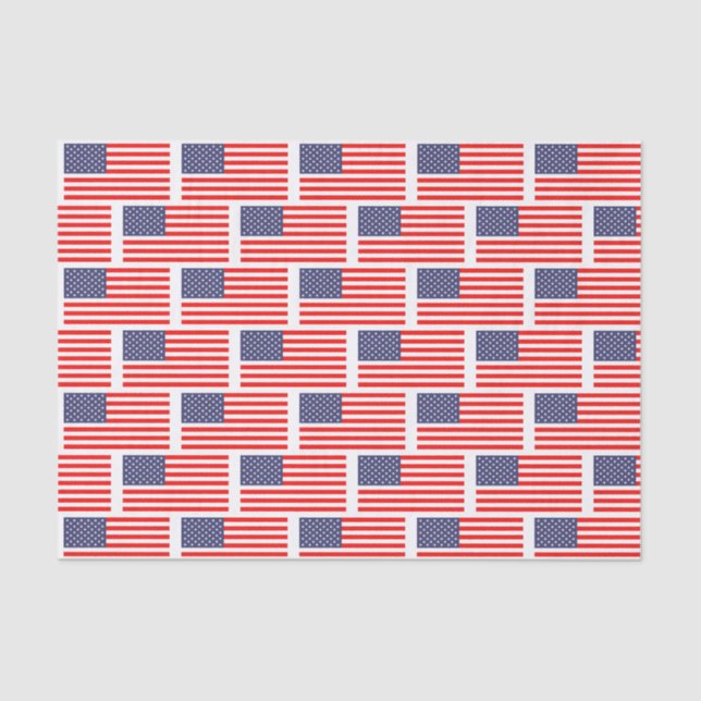 Patriotische amerikanische Fahnenpapiere Seidenpapier (Vorderseite)