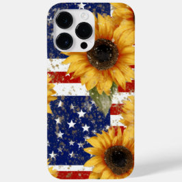 PATRIOTISCHE AMERIKANISCHE FLAGE UND SONNENBLUMEN Case-Mate iPhone 14 PRO MAX HÜLLE