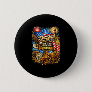 Patriotische amerikanische Flagge 250 Jahre Freihe Button