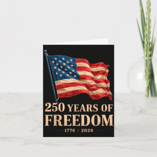 Patriotische amerikanische Flagge 4. Juli 250 Jahr Karte