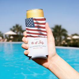 Patriotische amerikanische Flagge 4. Juli Selters Dosenkühler
