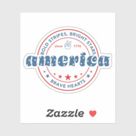 Patriotische amerikanische Flagge 4. Juli Sterne & Aufkleber