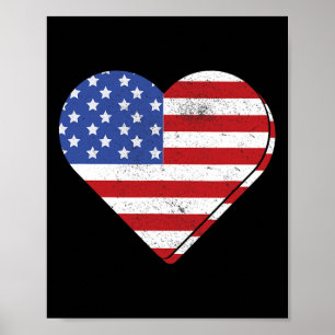 Patriotische amerikanische Flagge 4. Juli Unabhäng Poster