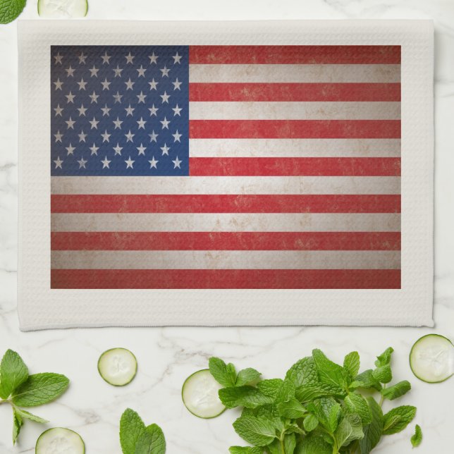 Patriotische amerikanische Flagge 50 Sterne Handtuch (Gefaltet)