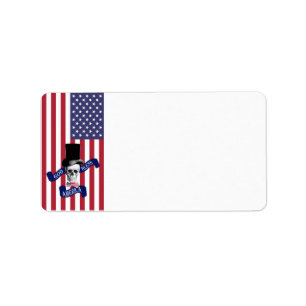 Patriotische amerikanische Flagge Adressaufkleber
