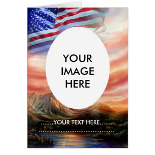 Patriotische amerikanische Flagge auf hohem Niveau