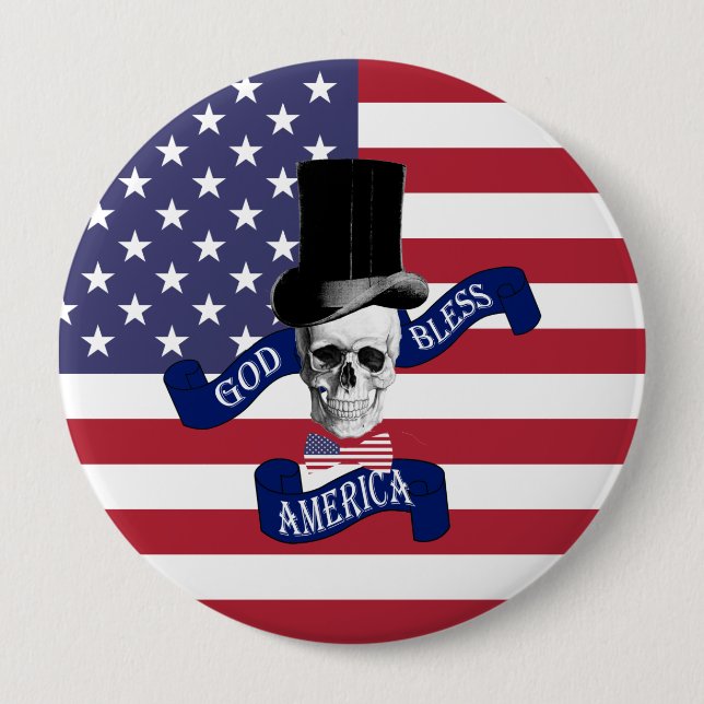 Patriotische amerikanische Flagge Button (Vorderseite)