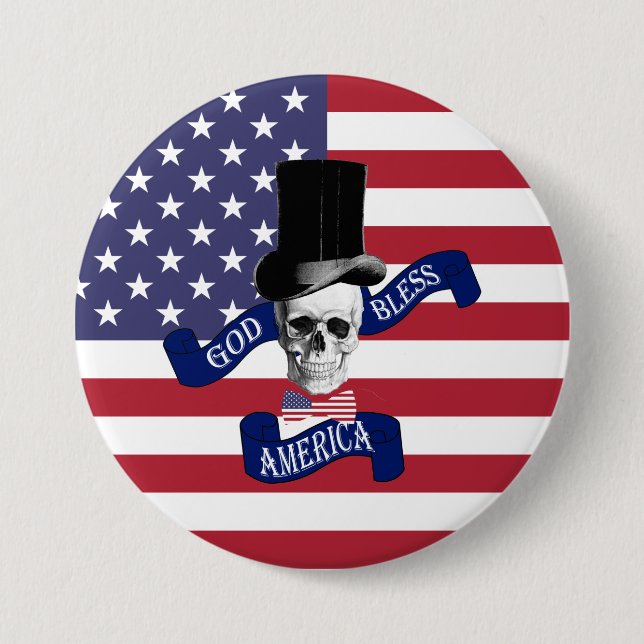 Patriotische amerikanische Flagge Button (Vorderseite)