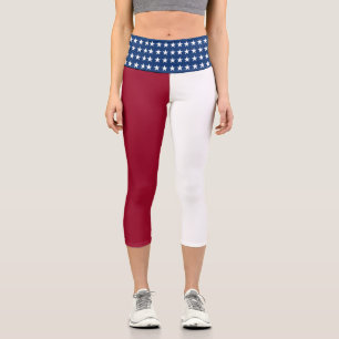 Patriotische amerikanische Flagge Capri Leggings