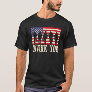 Patriotische amerikanische Flagge Danke für Männer T-Shirt