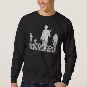 Patriotische amerikanische Flagge Danke Männer Fra Sweatshirt