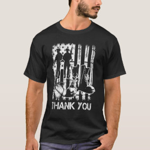 Patriotische amerikanische Flagge Danke Männer Fra T-Shirt