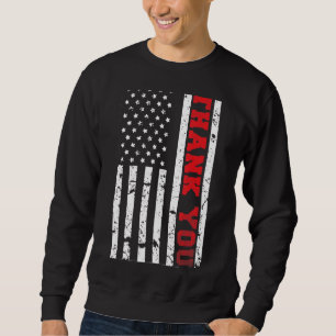 Patriotische amerikanische Flagge Danke Veterans D Sweatshirt