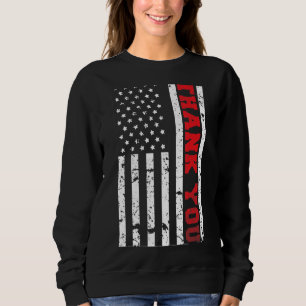 Patriotische amerikanische Flagge Danke Veterans D Sweatshirt