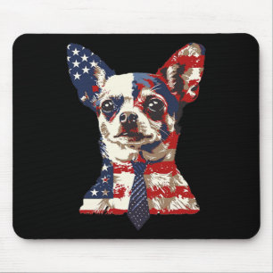 Patriotische amerikanische Flagge der USA zum 4. J Mousepad