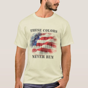 Patriotische amerikanische Flagge Diese Farben lau T-Shirt