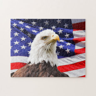 PATRIOTISCHE AMERIKANISCHE FLAGGE EAGFL JIGSAW PUZ PUZZLE