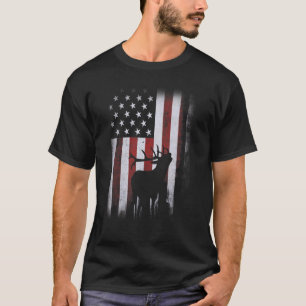 Patriotische amerikanische Flagge Elk Hunter Men E T-Shirt