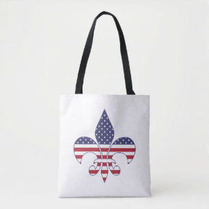 Patriotische amerikanische Flagge Fleur-de-lis