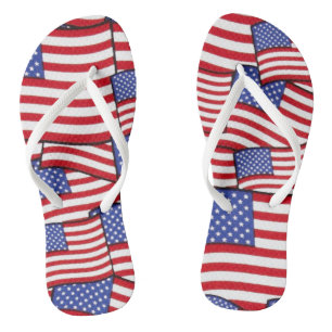Patriotische amerikanische Flagge Flip Flops