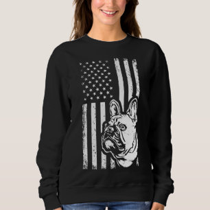 Patriotische amerikanische Flagge Französischer Bu Sweatshirt