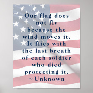 Patriotische amerikanische Flagge Freiheits Soldat Poster