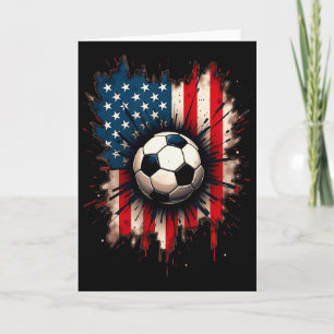 Patriotische amerikanische Flagge Fußball Karte